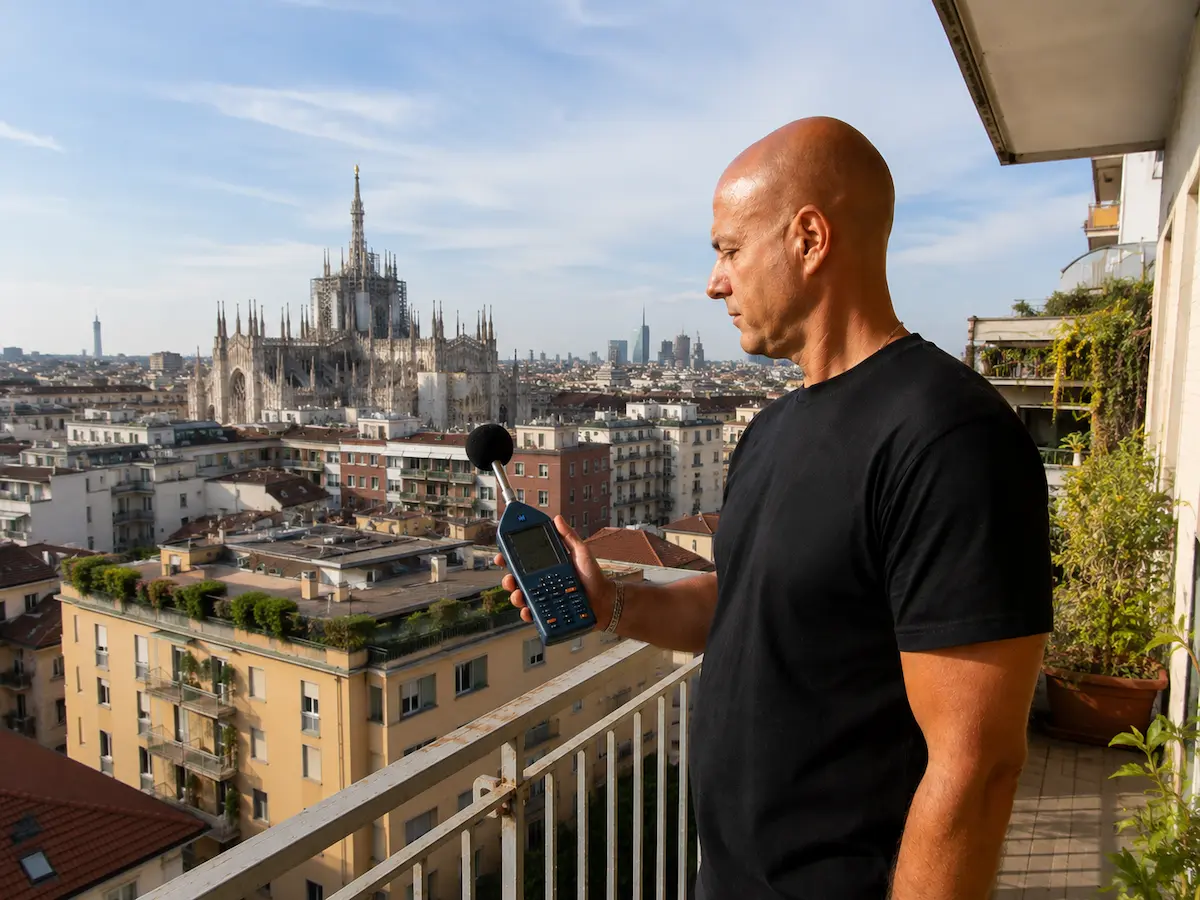 Edifici residenziali a Milano, area servita dagli interventi di isolamento acustico Sorgedil