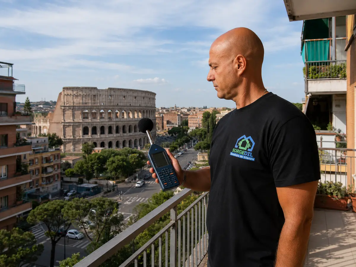 Edifici residenziali a Roma, area servita dagli interventi di isolamento acustico Sorgedil
