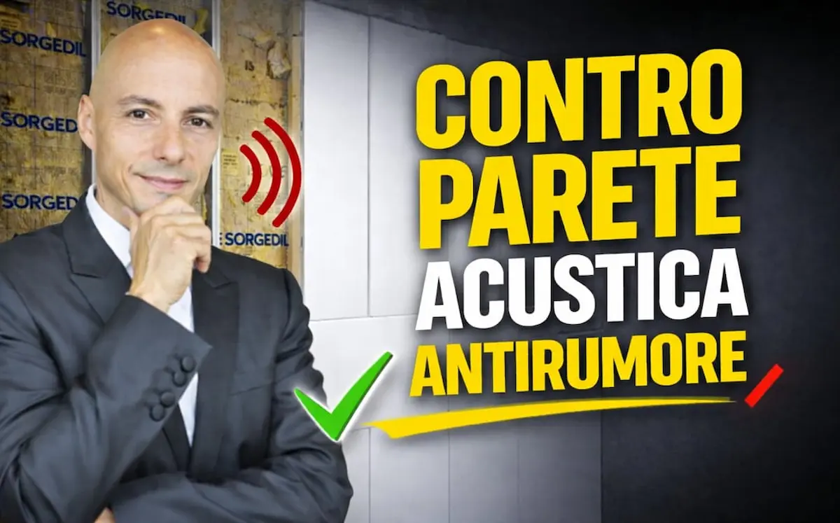 Tecnico Sorgedil durante l’analisi e la realizzazione di una controparete per isolare una parete confinante
